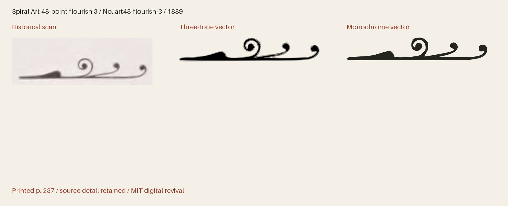 Historical scan beside the three-tone and monochrome vector revivals