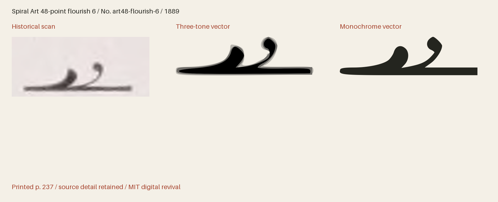 Historical scan beside the three-tone and monochrome vector revivals