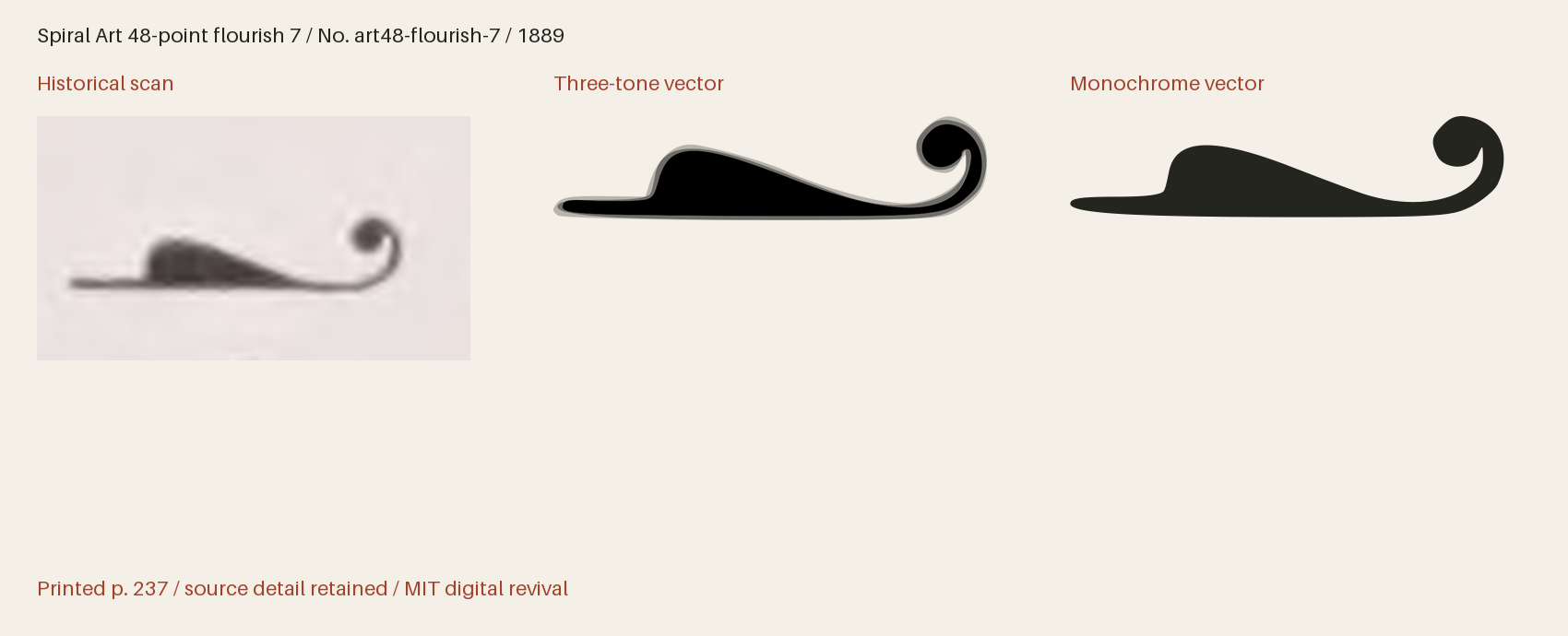 Historical scan beside the three-tone and monochrome vector revivals