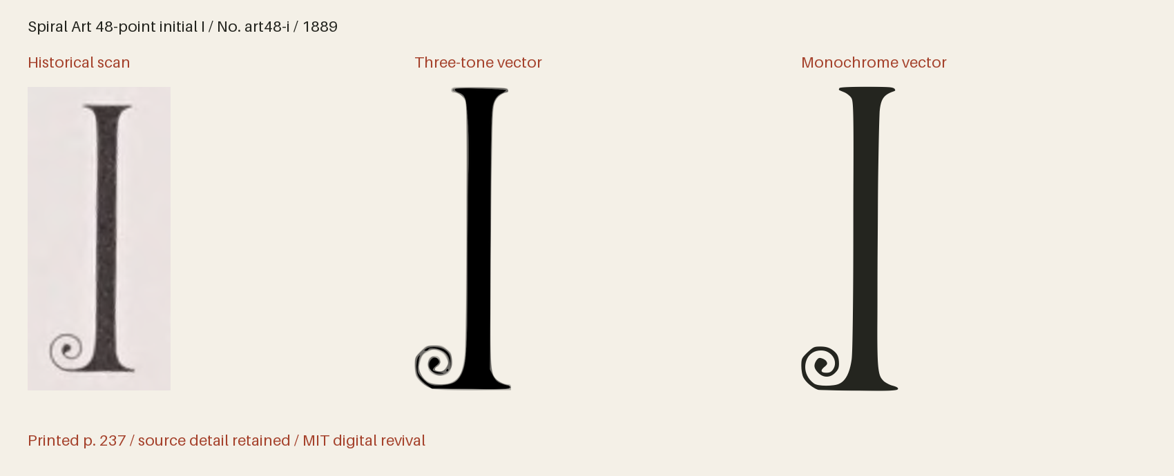 Historical scan beside the three-tone and monochrome vector revivals