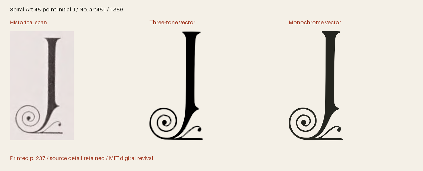 Historical scan beside the three-tone and monochrome vector revivals