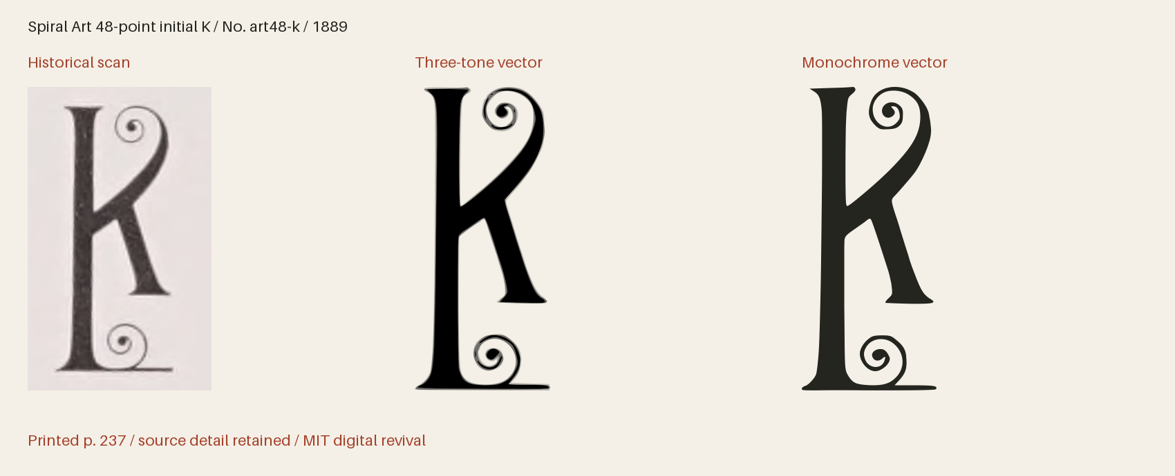 Historical scan beside the three-tone and monochrome vector revivals