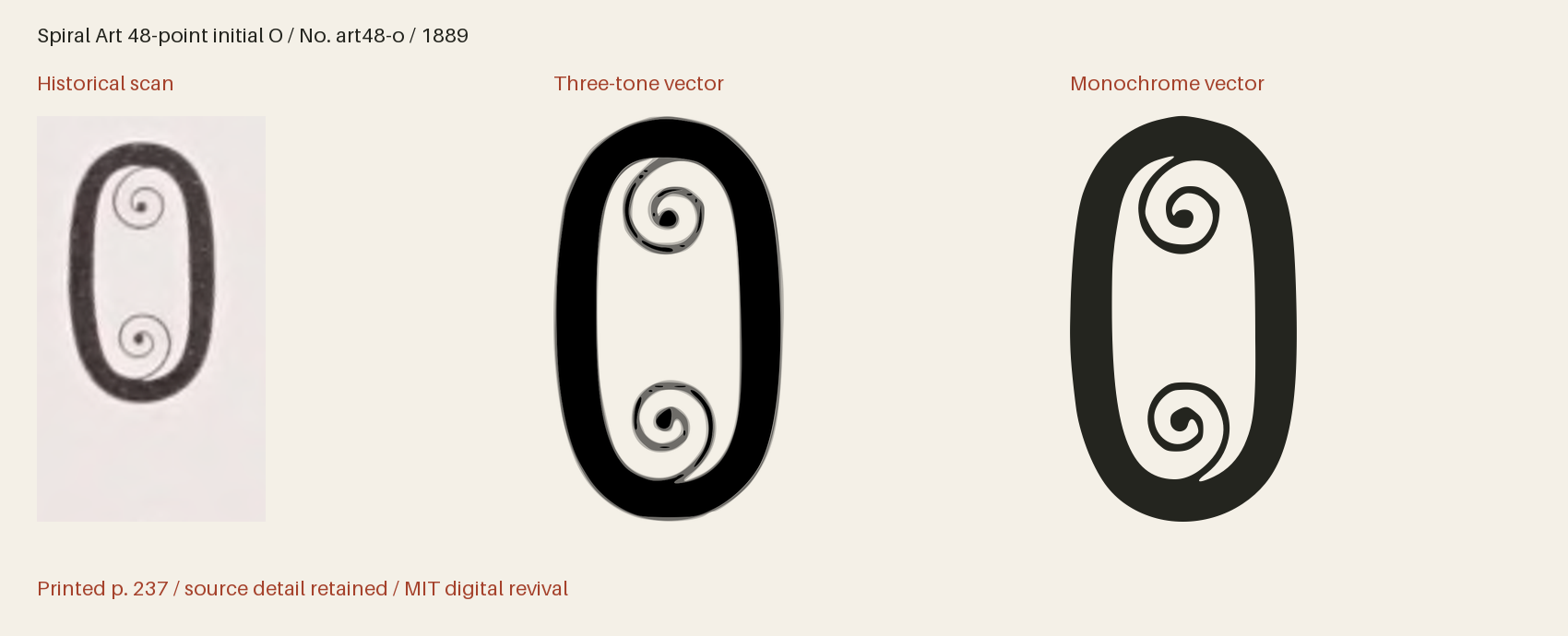 Historical scan beside the three-tone and monochrome vector revivals
