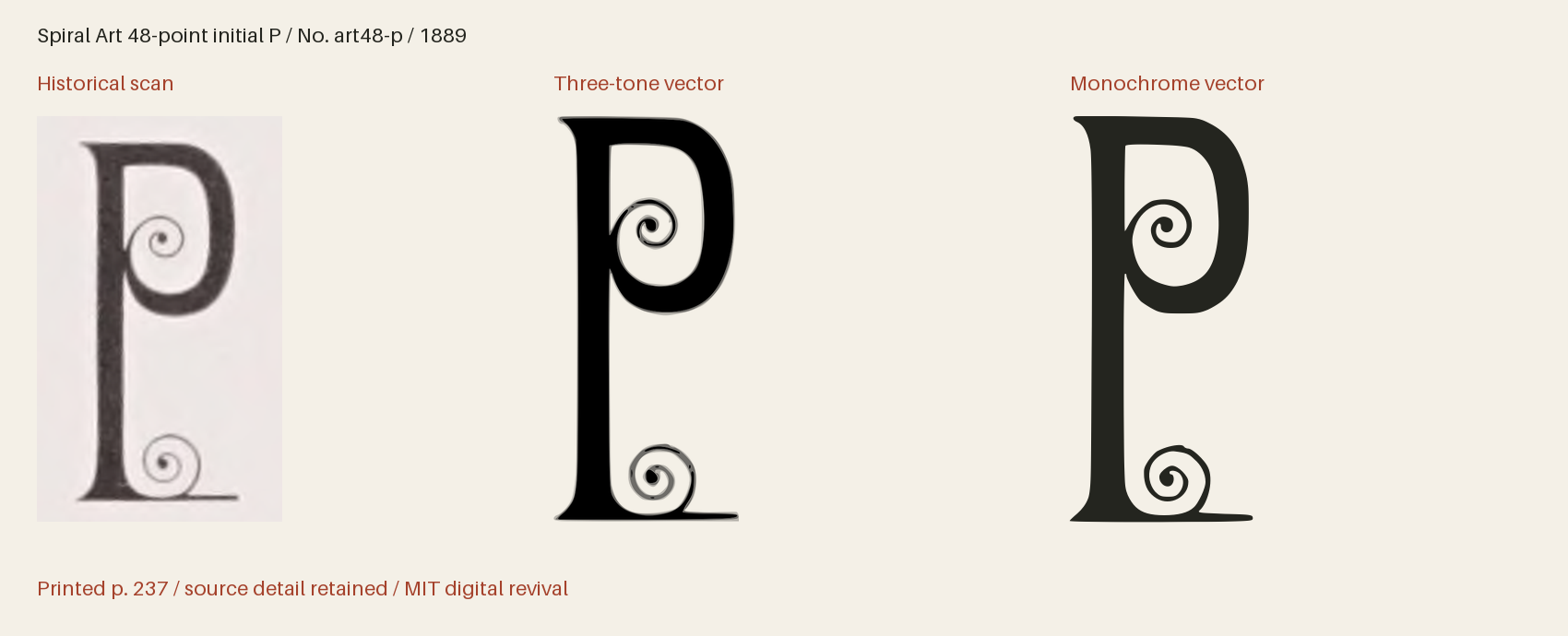 Historical scan beside the three-tone and monochrome vector revivals