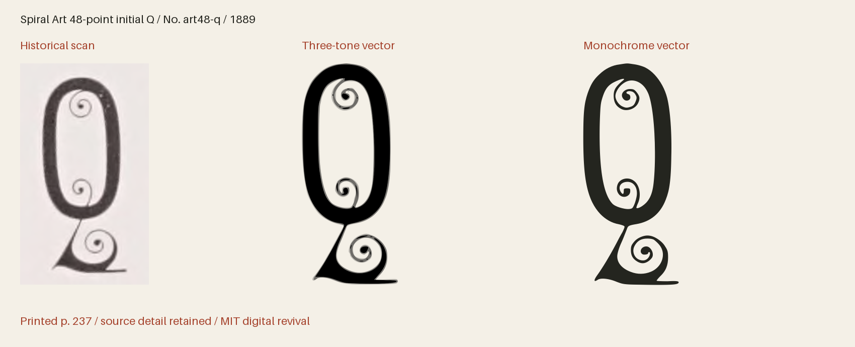 Historical scan beside the three-tone and monochrome vector revivals