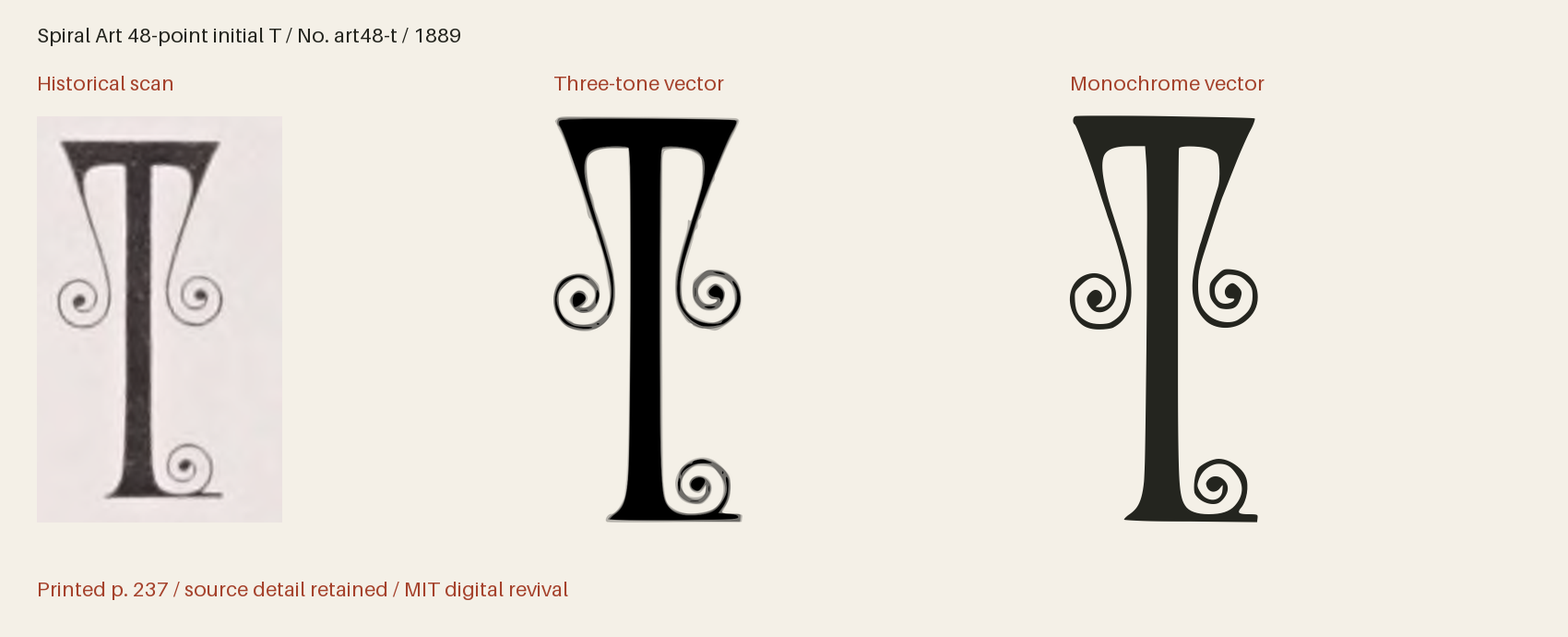 Historical scan beside the three-tone and monochrome vector revivals