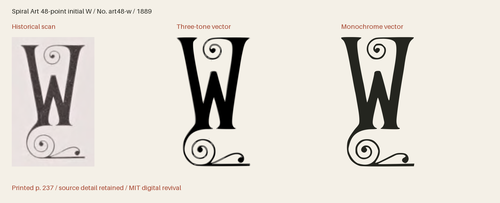 Historical scan beside the three-tone and monochrome vector revivals