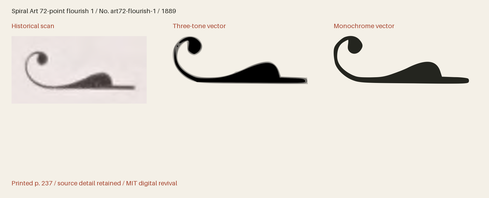 Historical scan beside the three-tone and monochrome vector revivals