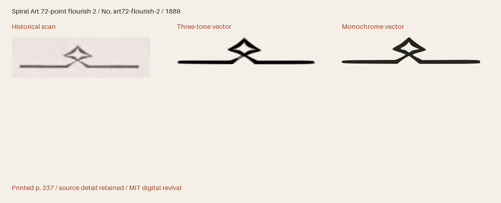 Historical scan beside the three-tone and monochrome vector revivals