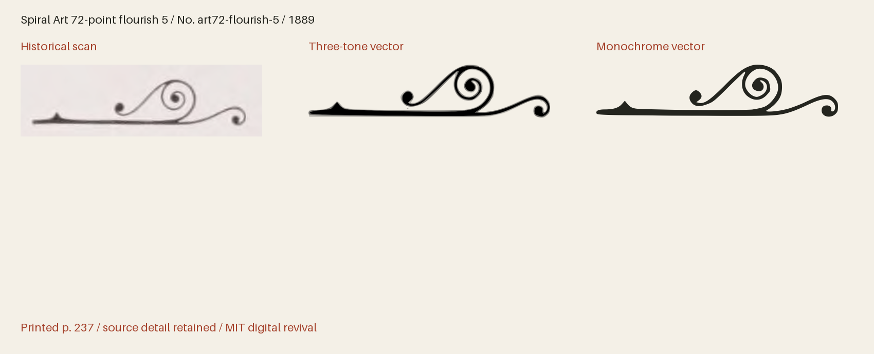 Historical scan beside the three-tone and monochrome vector revivals