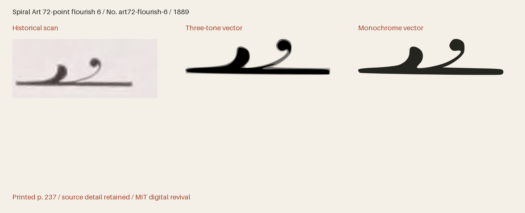 Historical scan beside the three-tone and monochrome vector revivals