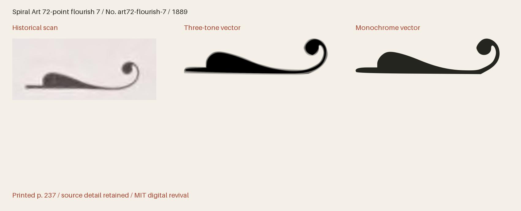 Historical scan beside the three-tone and monochrome vector revivals