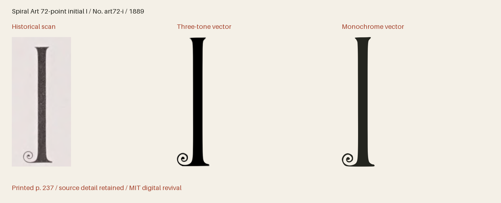 Historical scan beside the three-tone and monochrome vector revivals