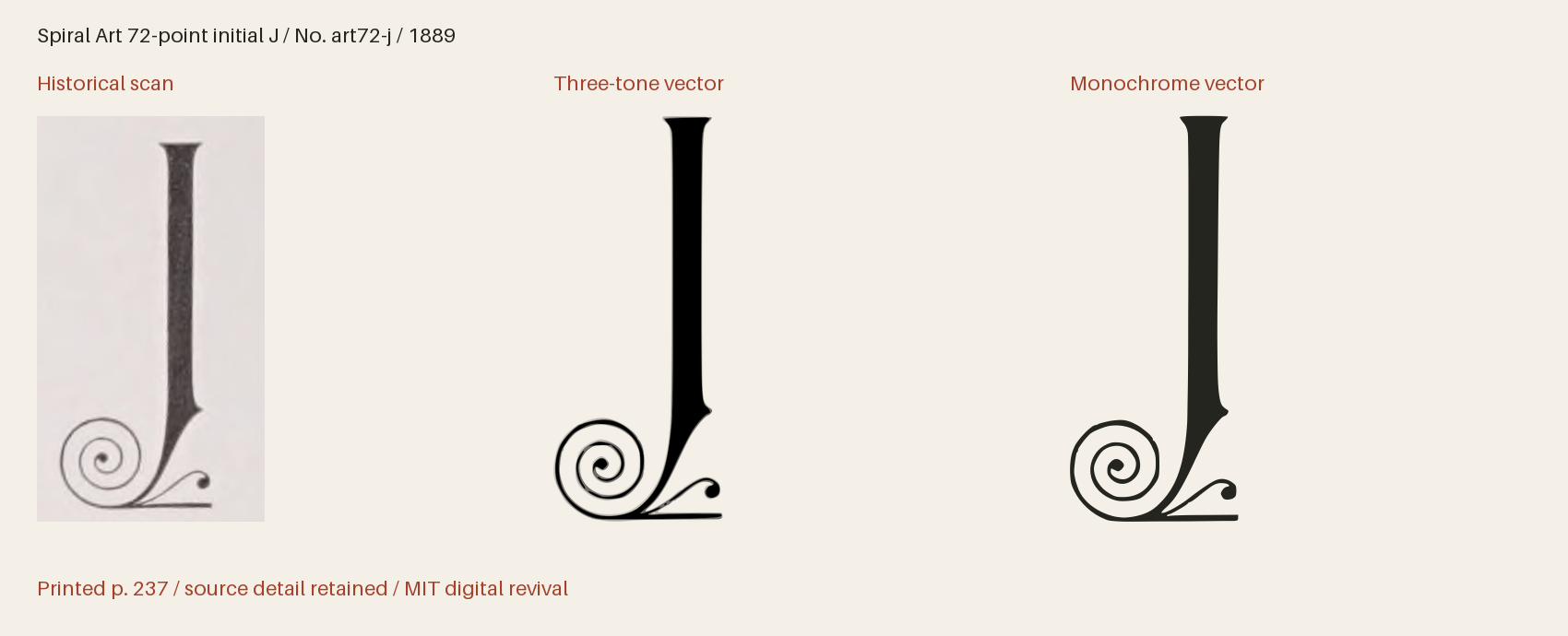 Historical scan beside the three-tone and monochrome vector revivals