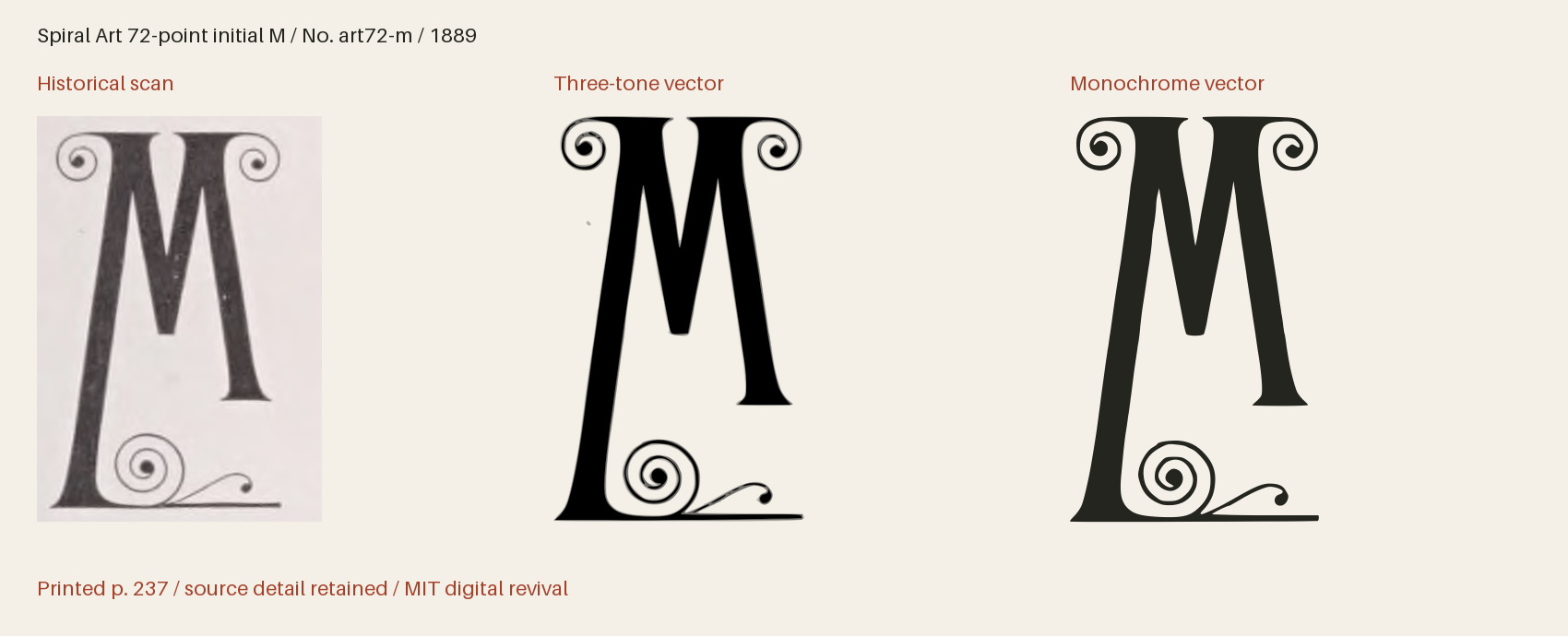 Historical scan beside the three-tone and monochrome vector revivals