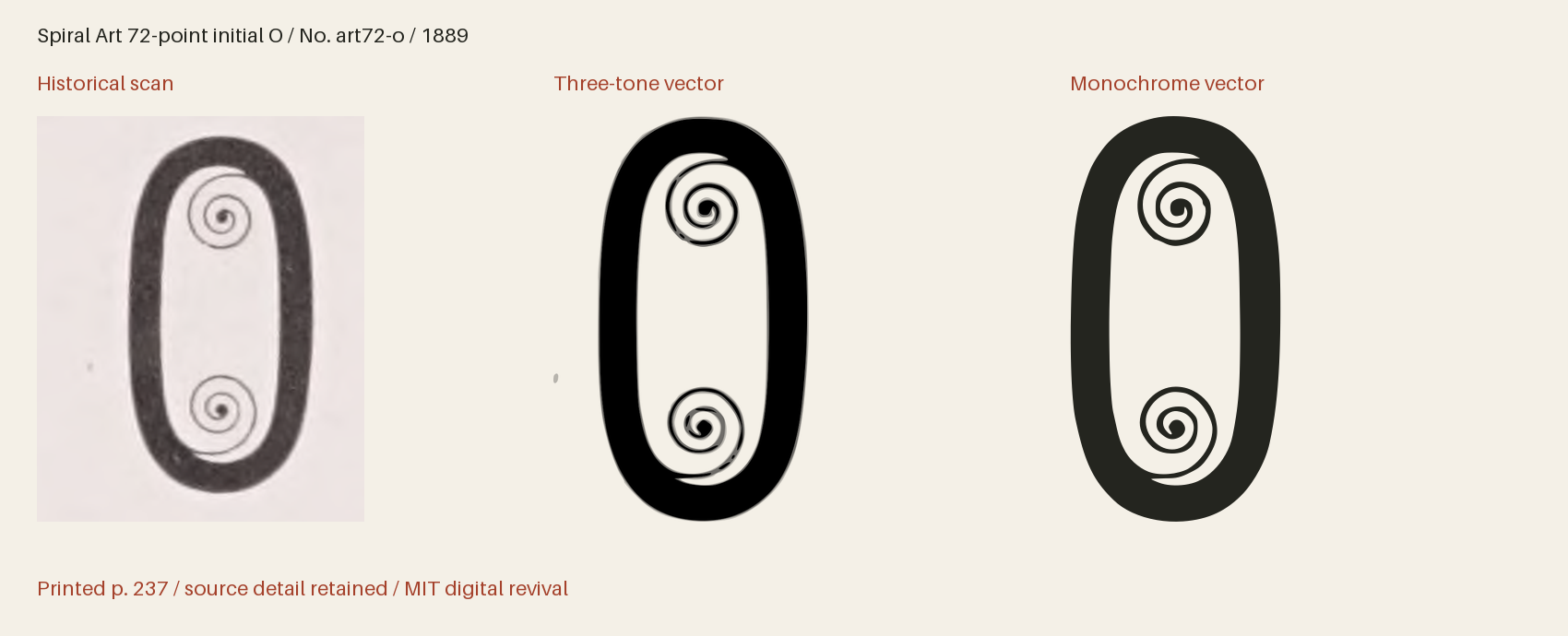 Historical scan beside the three-tone and monochrome vector revivals