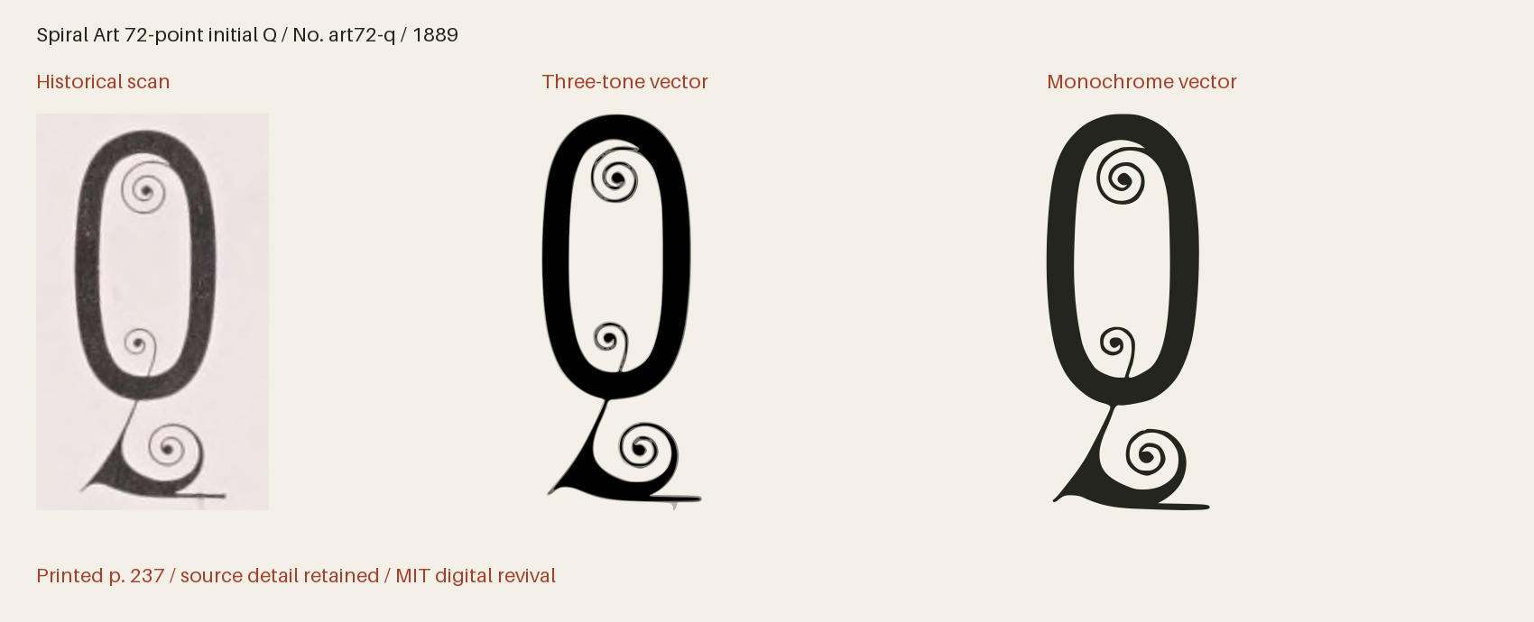 Historical scan beside the three-tone and monochrome vector revivals