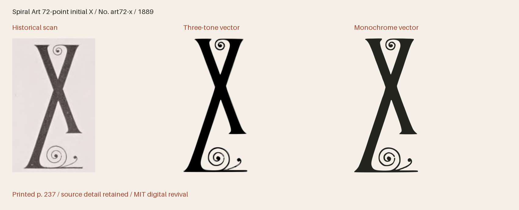 Historical scan beside the three-tone and monochrome vector revivals