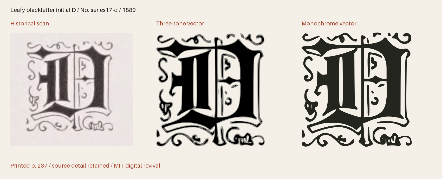 Historical scan beside the three-tone and monochrome vector revivals