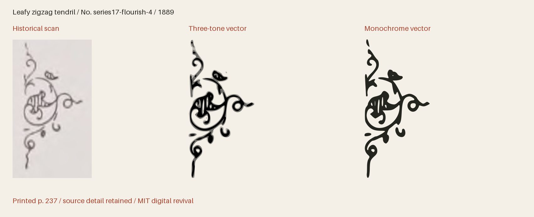 Historical scan beside the three-tone and monochrome vector revivals