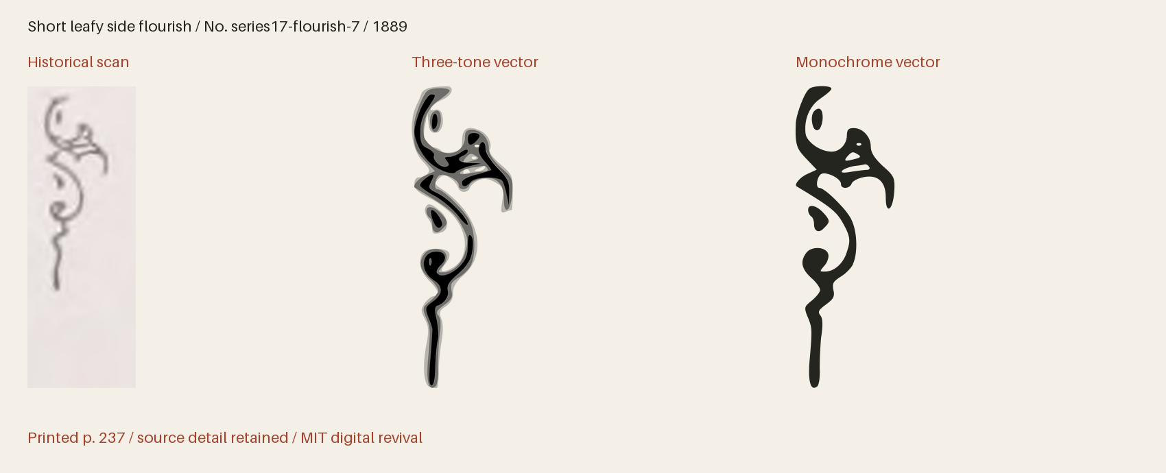 Historical scan beside the three-tone and monochrome vector revivals