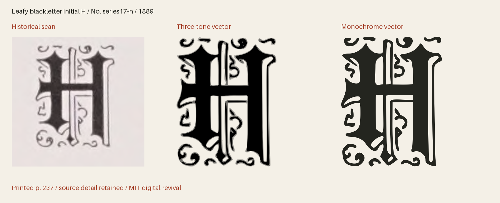 Historical scan beside the three-tone and monochrome vector revivals