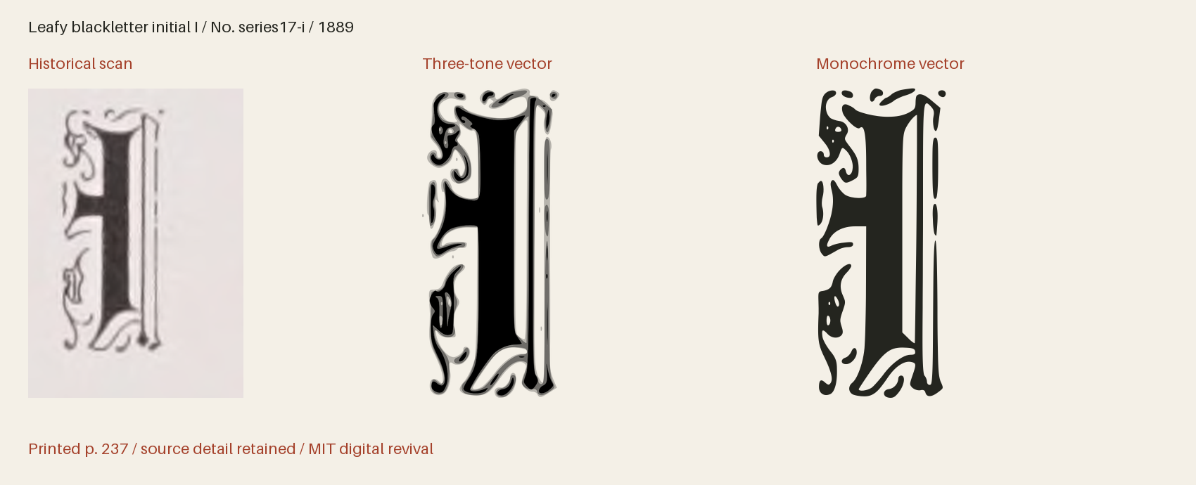 Historical scan beside the three-tone and monochrome vector revivals