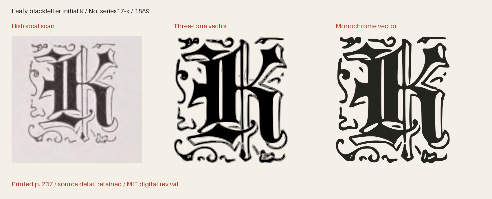 Historical scan beside the three-tone and monochrome vector revivals
