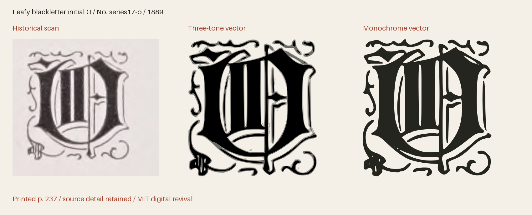 Historical scan beside the three-tone and monochrome vector revivals