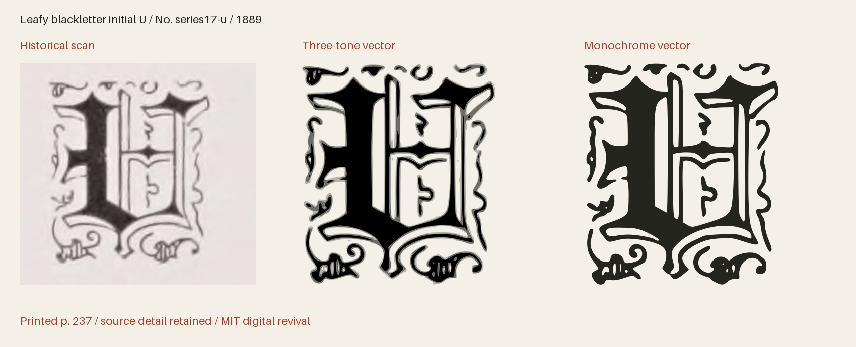 Historical scan beside the three-tone and monochrome vector revivals