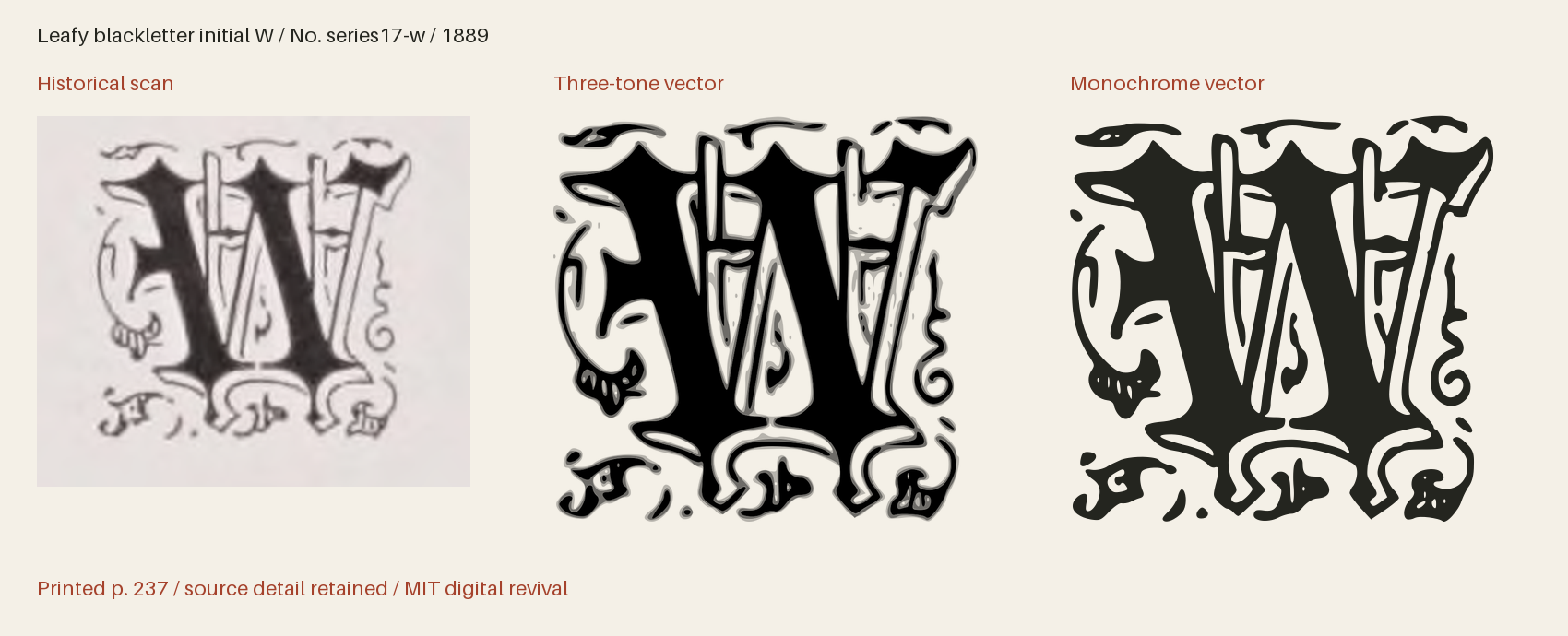 Historical scan beside the three-tone and monochrome vector revivals