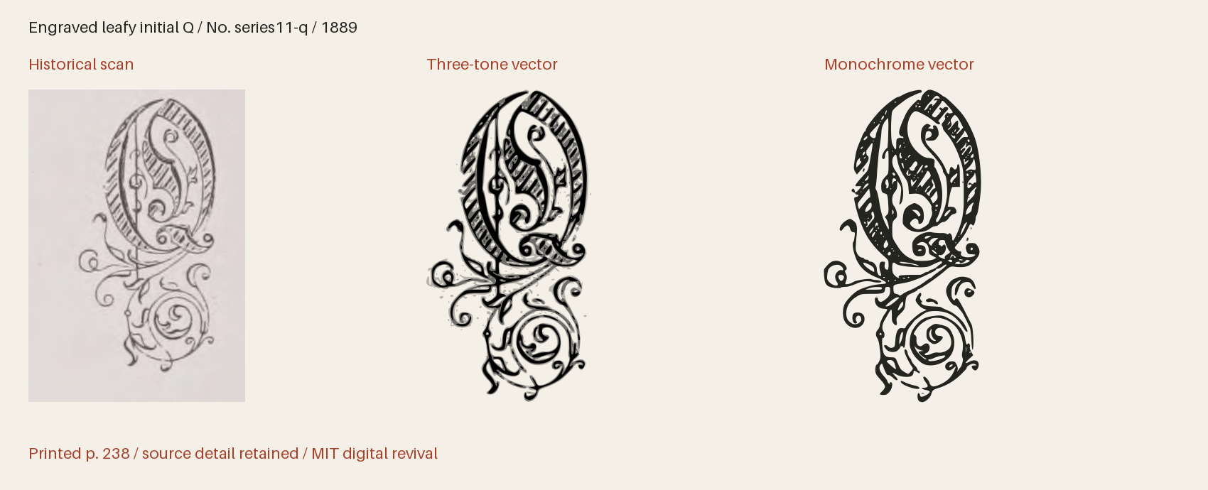 Historical scan beside the three-tone and monochrome vector revivals