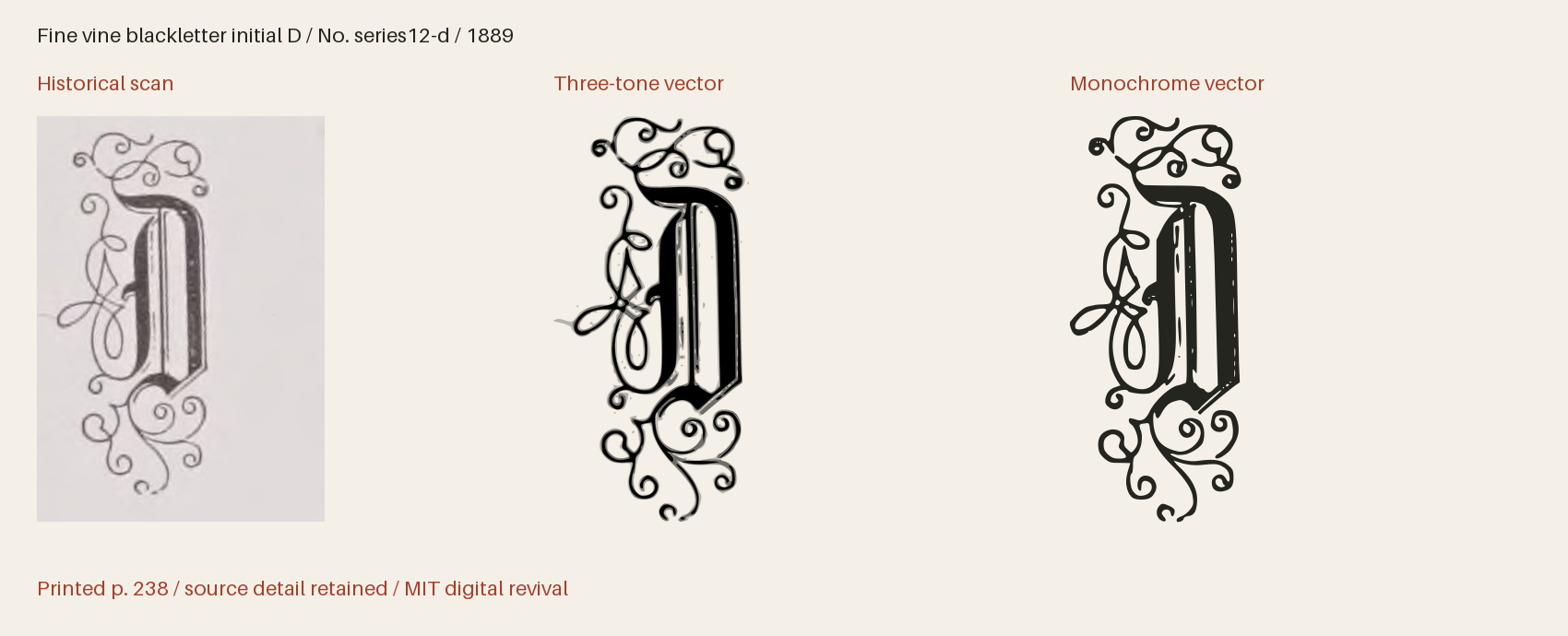 Historical scan beside the three-tone and monochrome vector revivals