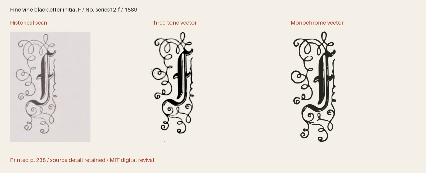 Historical scan beside the three-tone and monochrome vector revivals