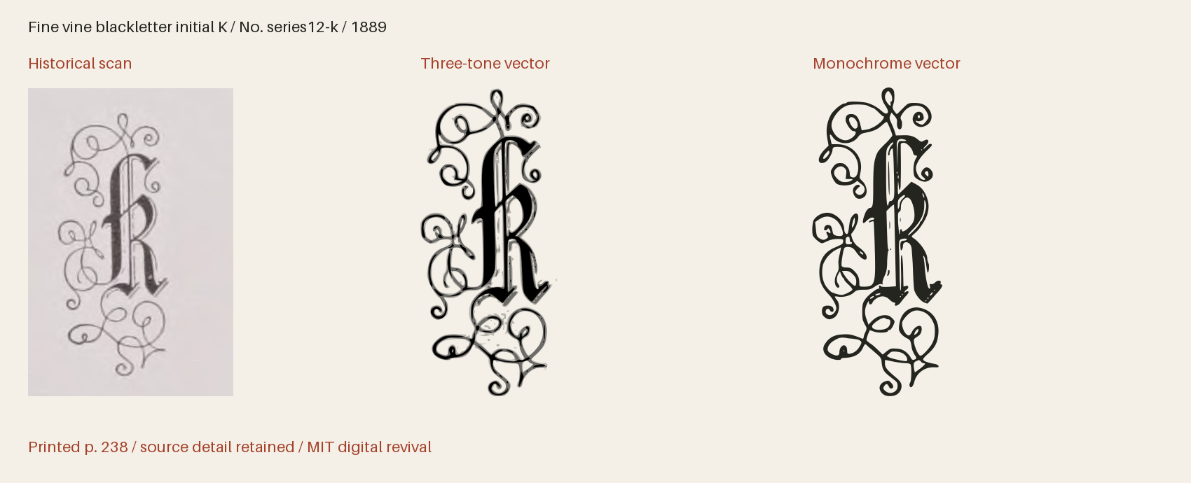 Historical scan beside the three-tone and monochrome vector revivals