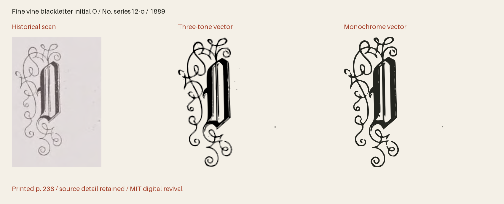 Historical scan beside the three-tone and monochrome vector revivals