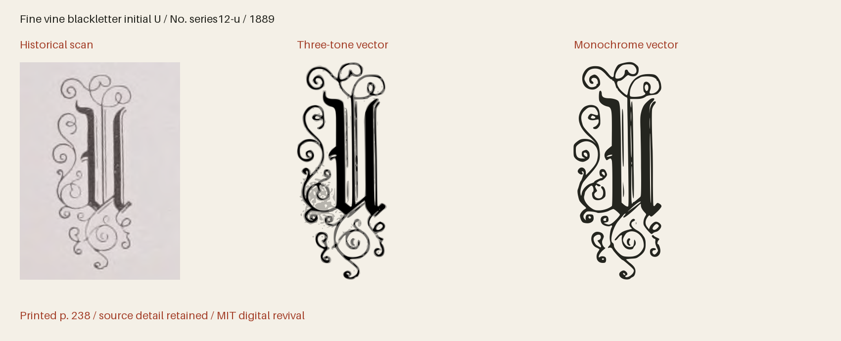 Historical scan beside the three-tone and monochrome vector revivals