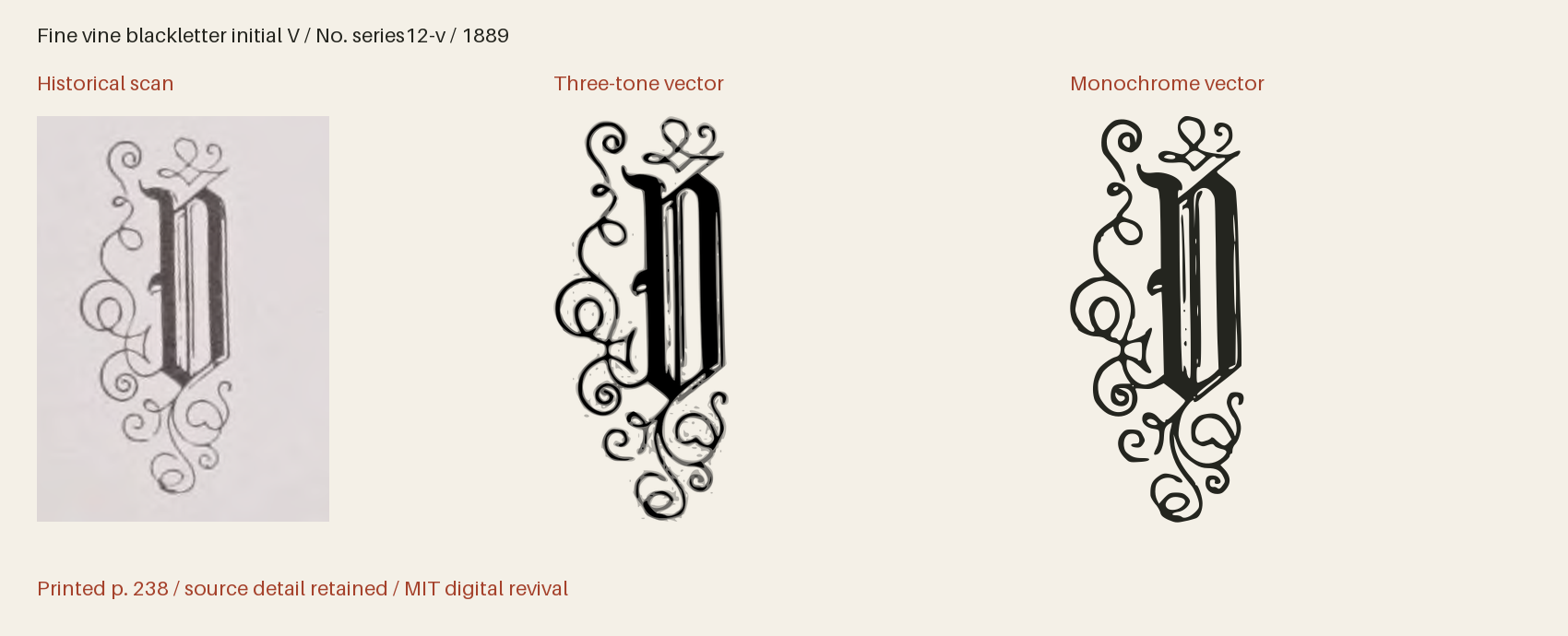 Historical scan beside the three-tone and monochrome vector revivals