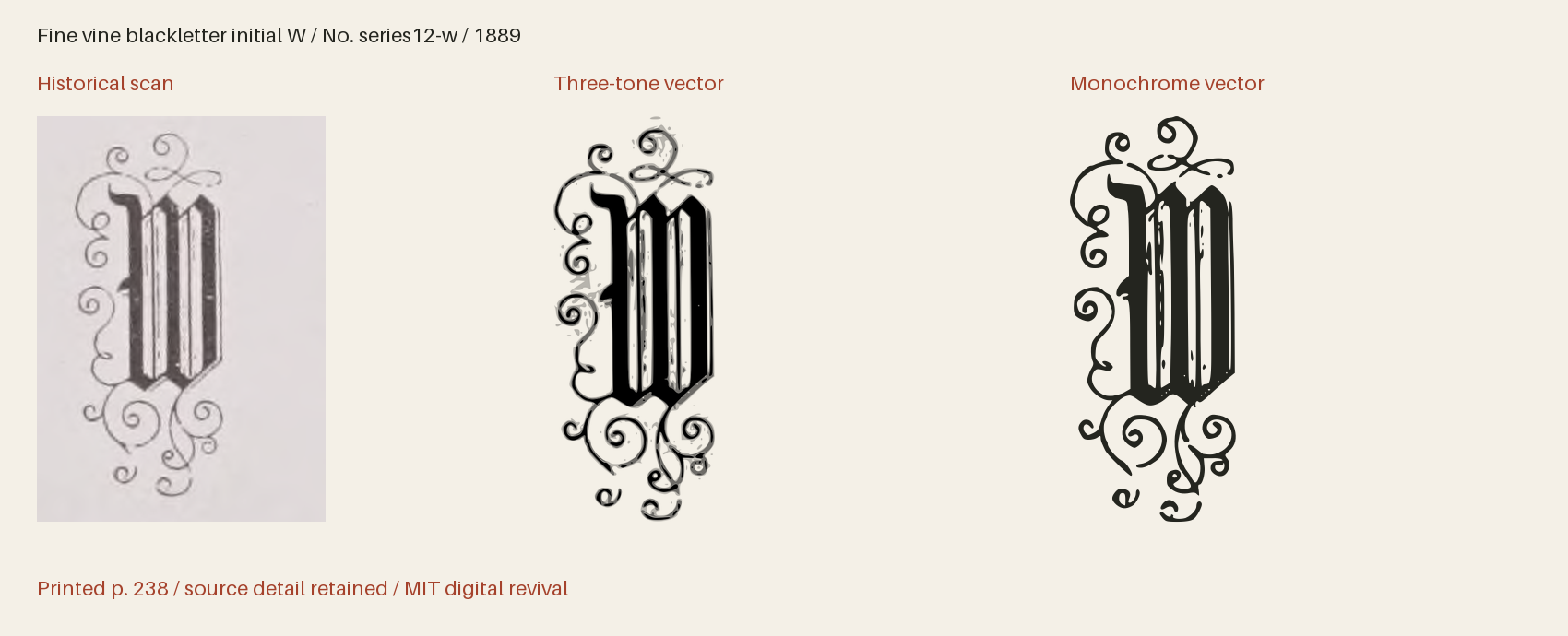 Historical scan beside the three-tone and monochrome vector revivals