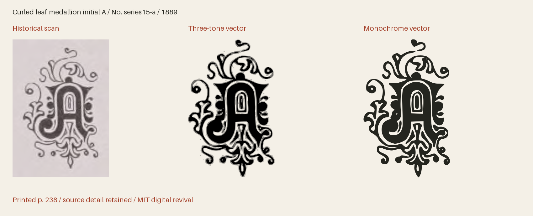 Historical scan beside the three-tone and monochrome vector revivals
