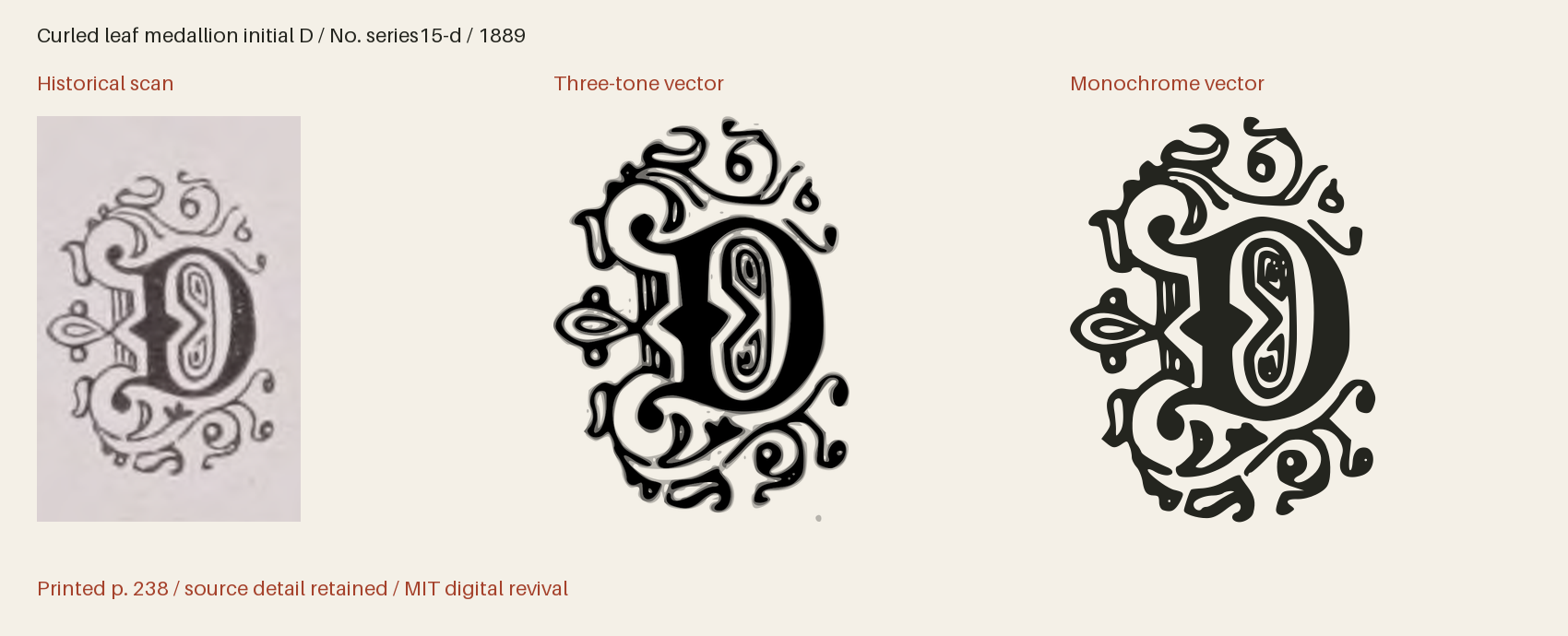 Historical scan beside the three-tone and monochrome vector revivals