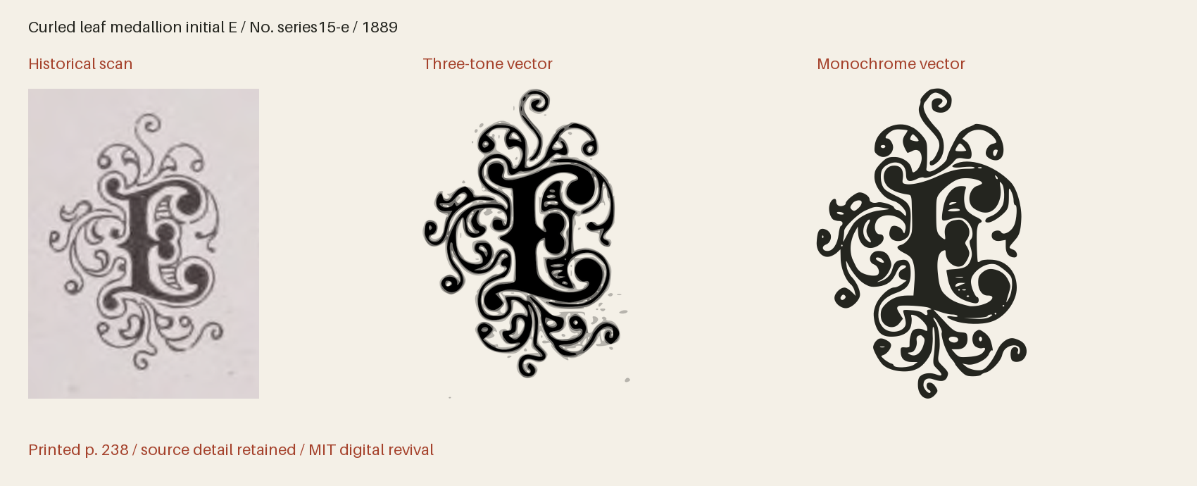 Historical scan beside the three-tone and monochrome vector revivals