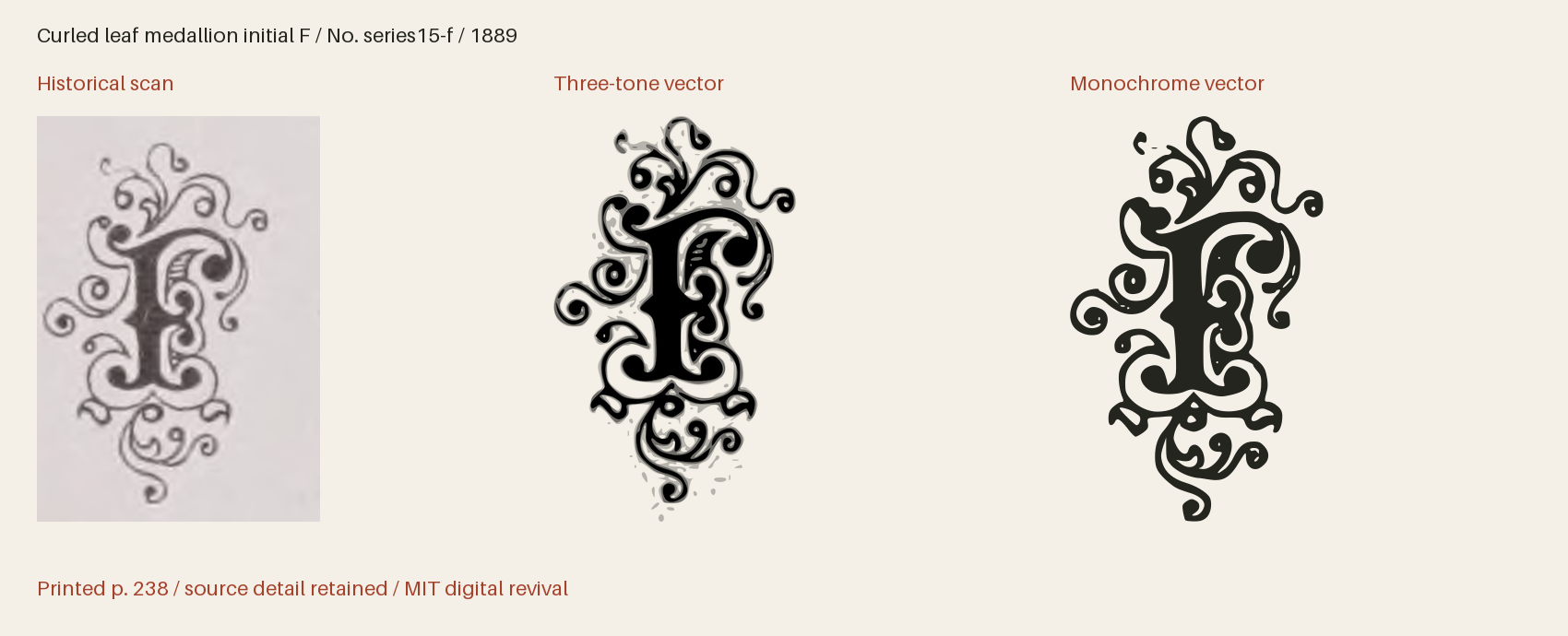 Historical scan beside the three-tone and monochrome vector revivals