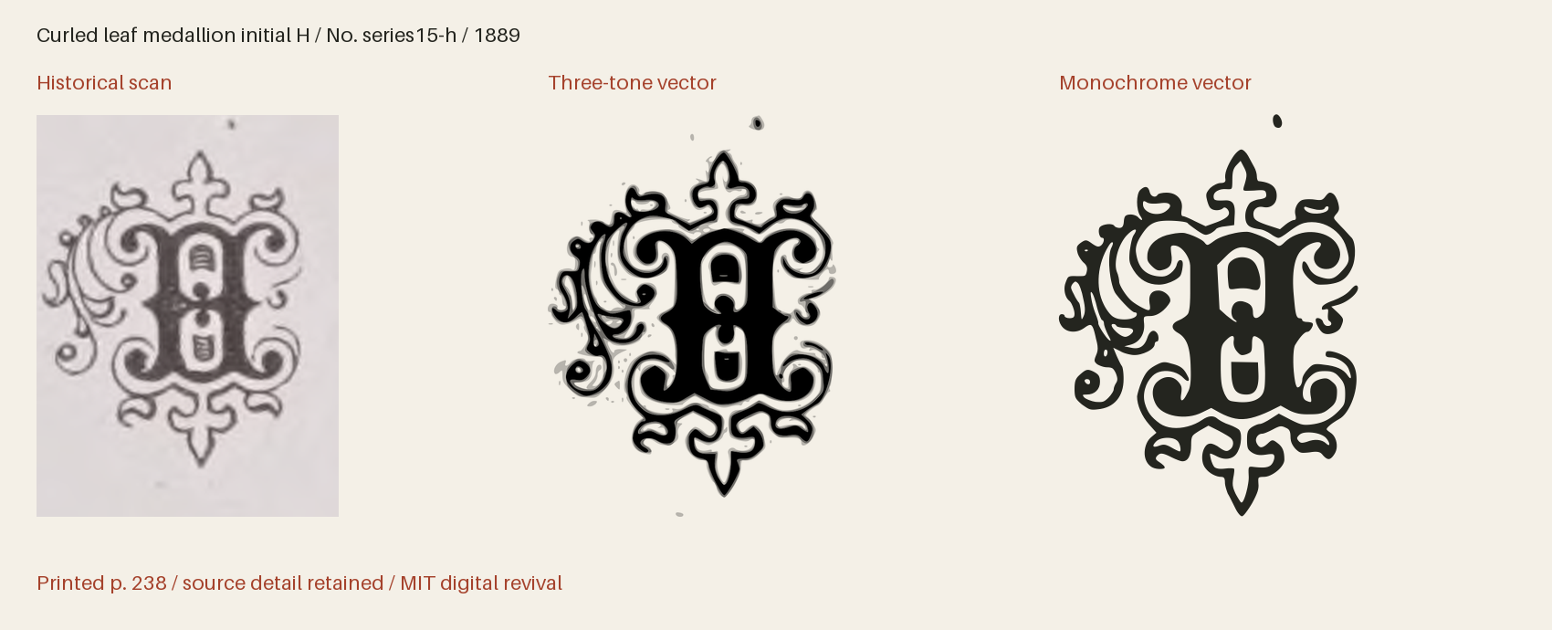 Historical scan beside the three-tone and monochrome vector revivals