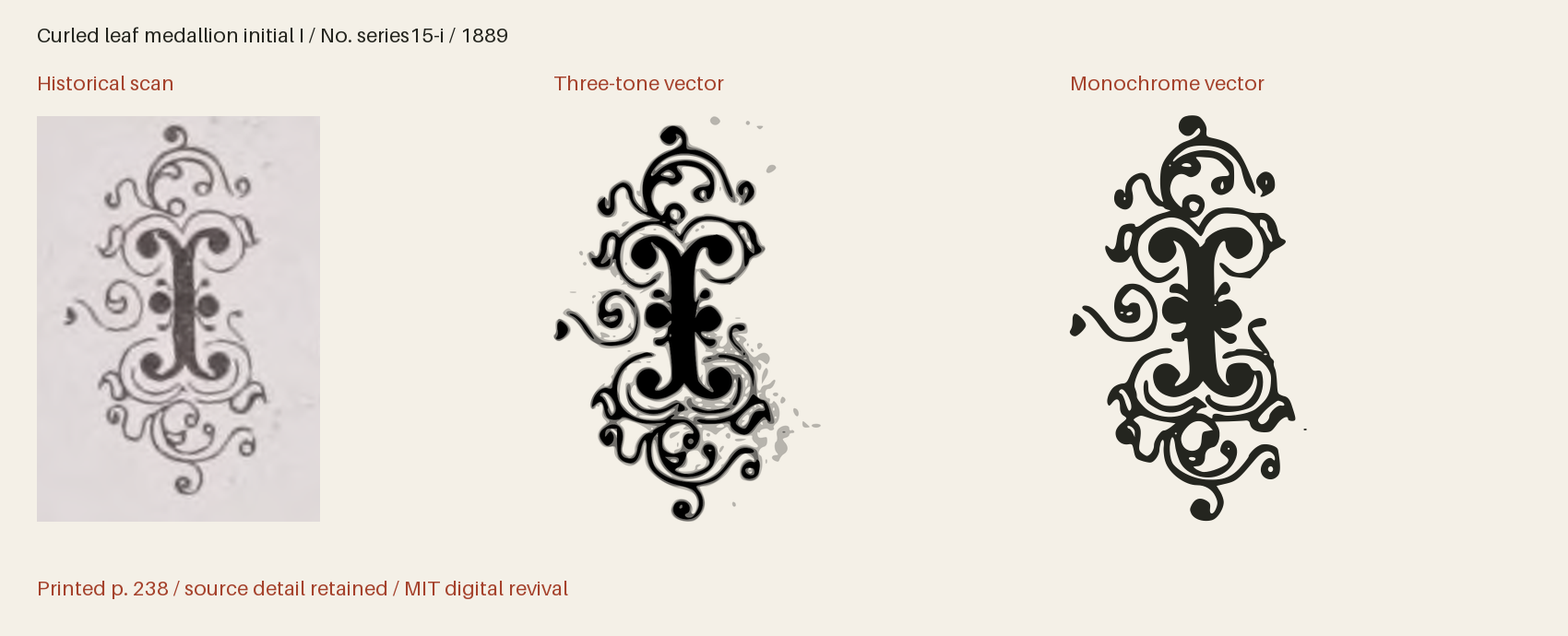 Historical scan beside the three-tone and monochrome vector revivals