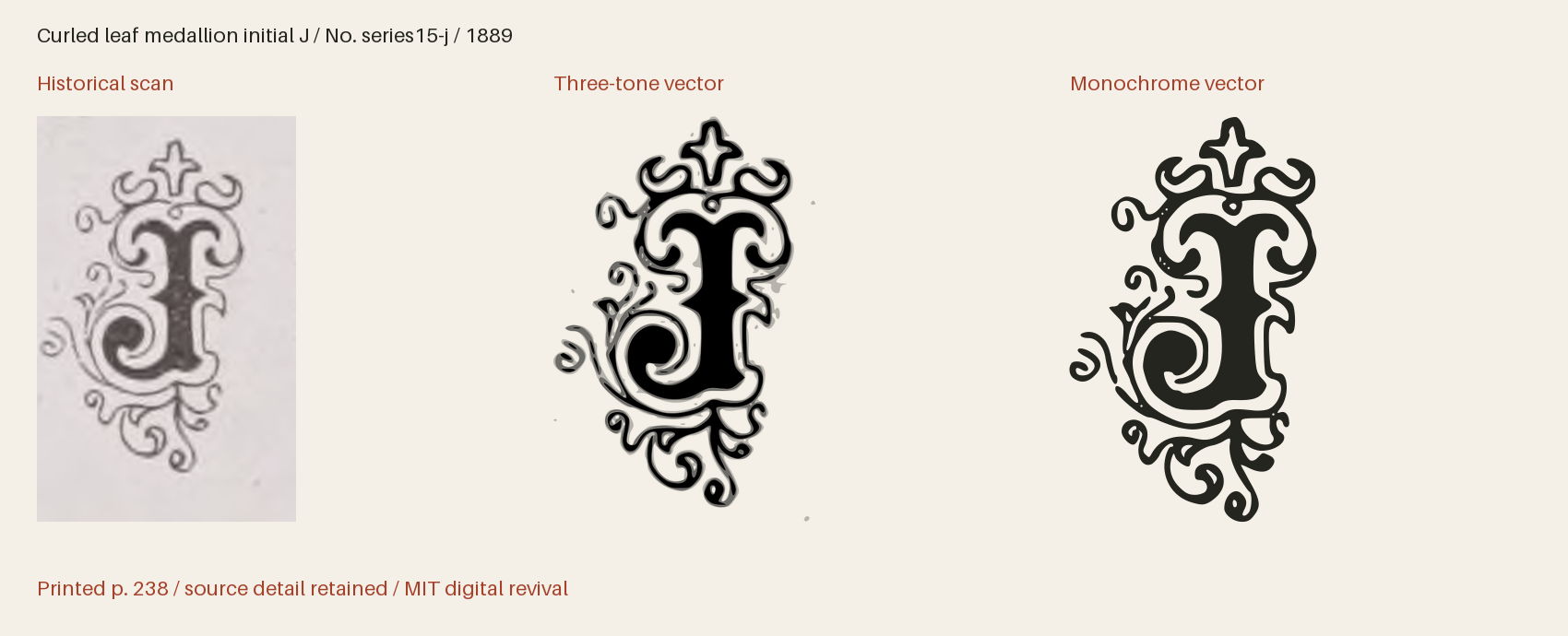 Historical scan beside the three-tone and monochrome vector revivals