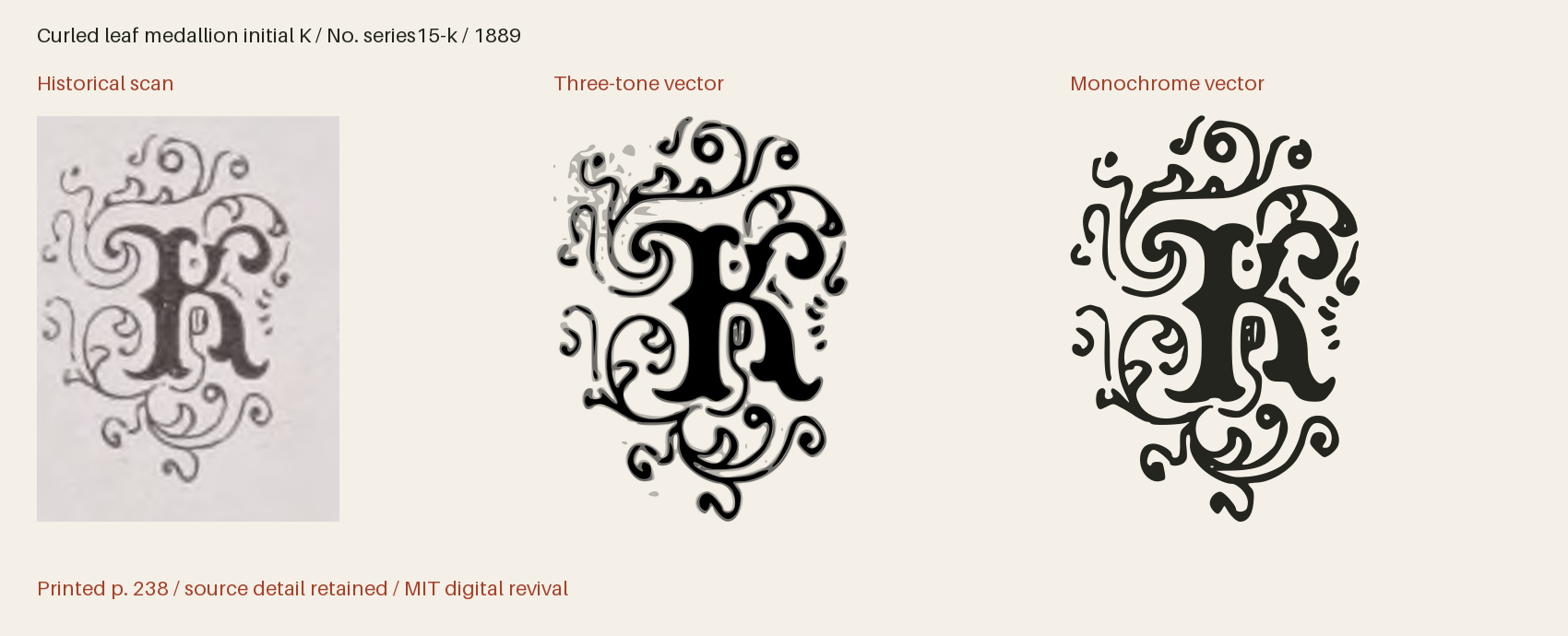 Historical scan beside the three-tone and monochrome vector revivals