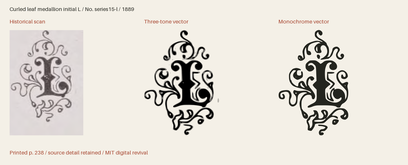 Historical scan beside the three-tone and monochrome vector revivals