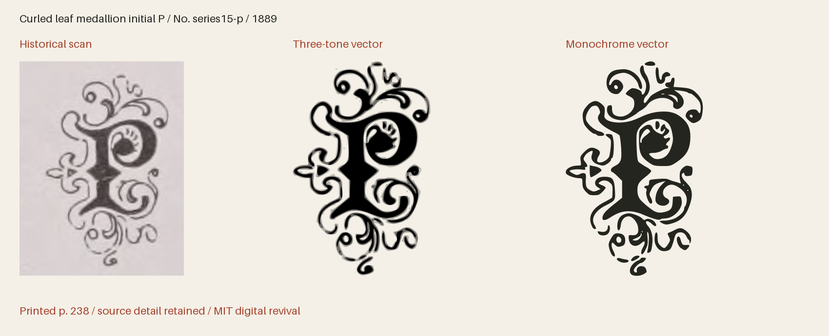Historical scan beside the three-tone and monochrome vector revivals