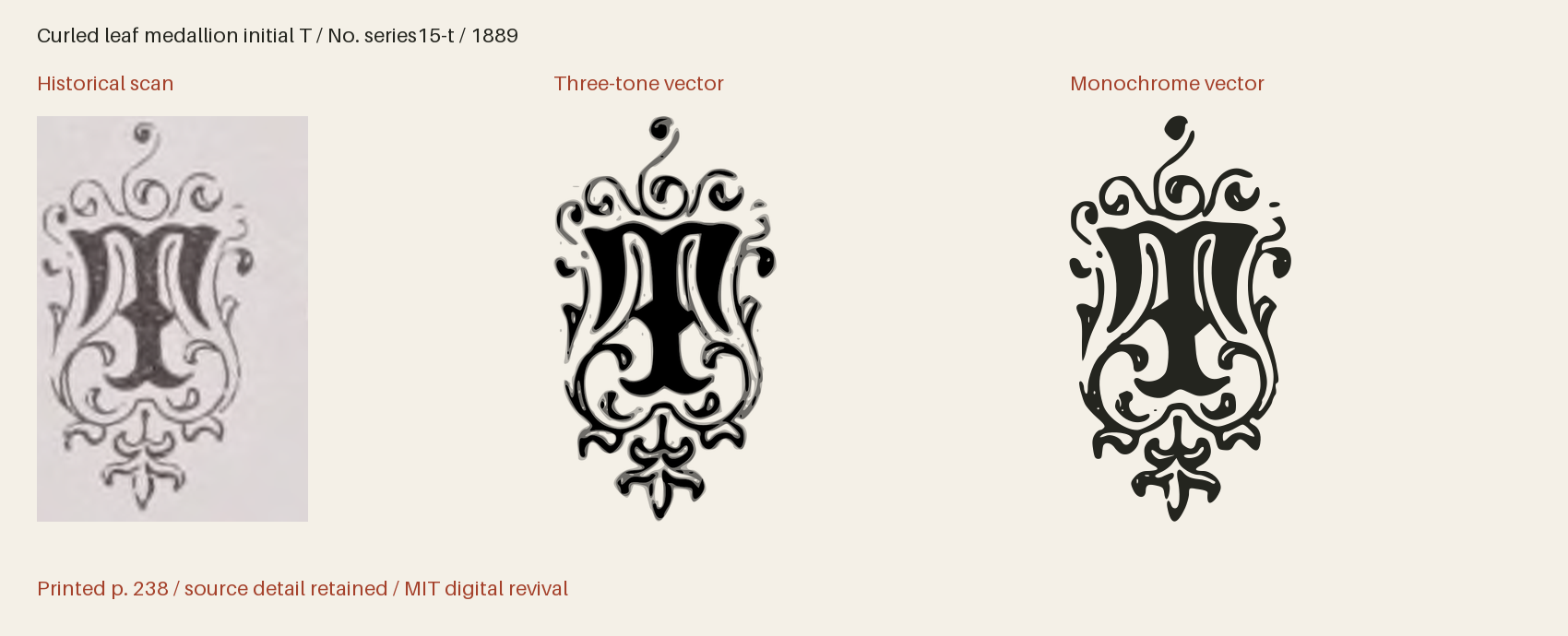 Historical scan beside the three-tone and monochrome vector revivals